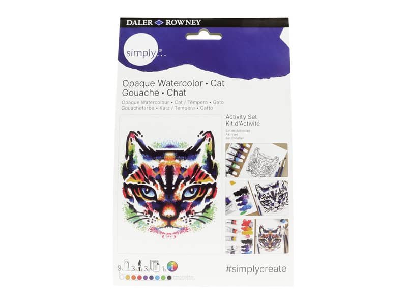 Set activity pittura guazzo Daler Rowney Simply gatto D126100112