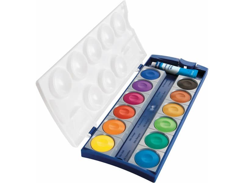 Acquarelli 735 Pelikan in conf. da 12 pezzi + tavolozza colori assortiti – 720854