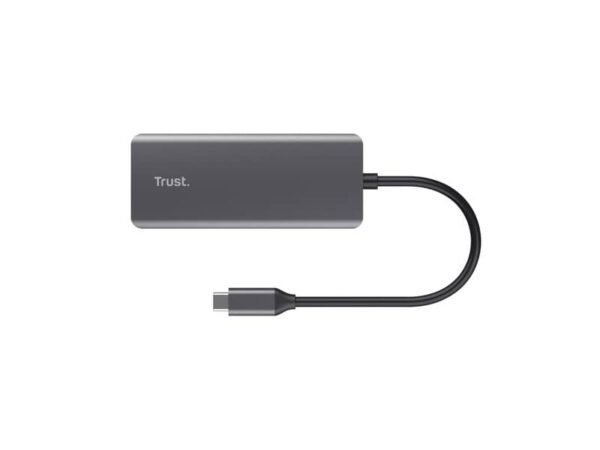 Adattatore multiporta Trust USB-C 6in1 in alluminio argento 24968
