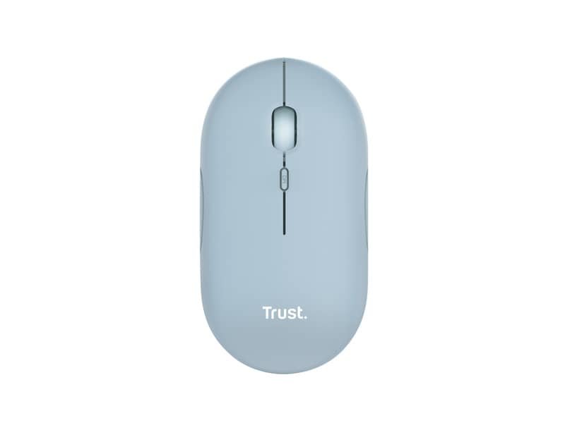 Mouse ultrasottile wireless Trust ricaricabile azzurro 24126