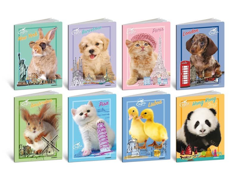 Maxi quaderni Blasetti Cuccioli formato A4  carta 80 g conf. 10 pezzi rigatura Q – 8563
