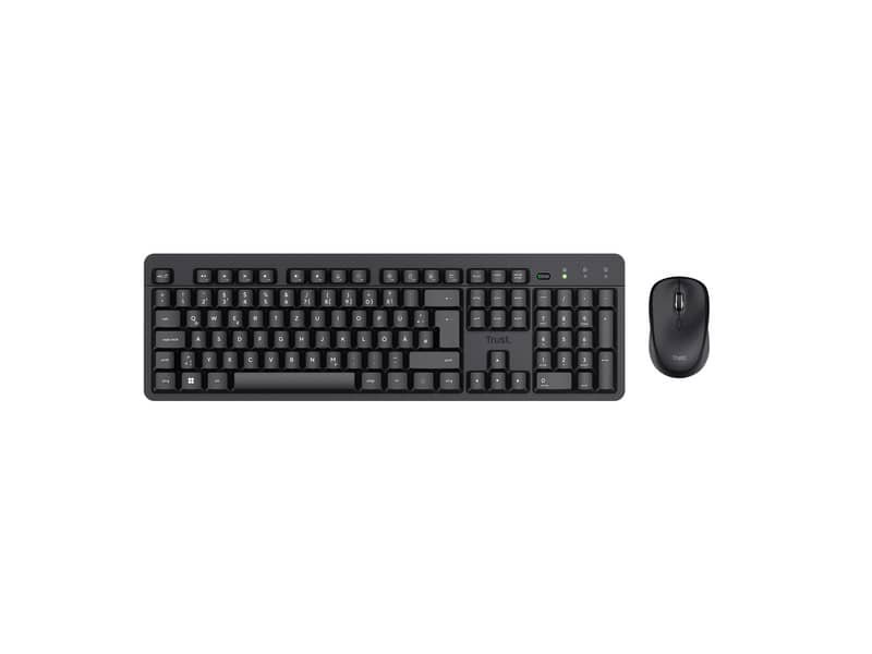 Kit tastiera e mouse wireless silenziosi Trust TKM-360 nero 25355