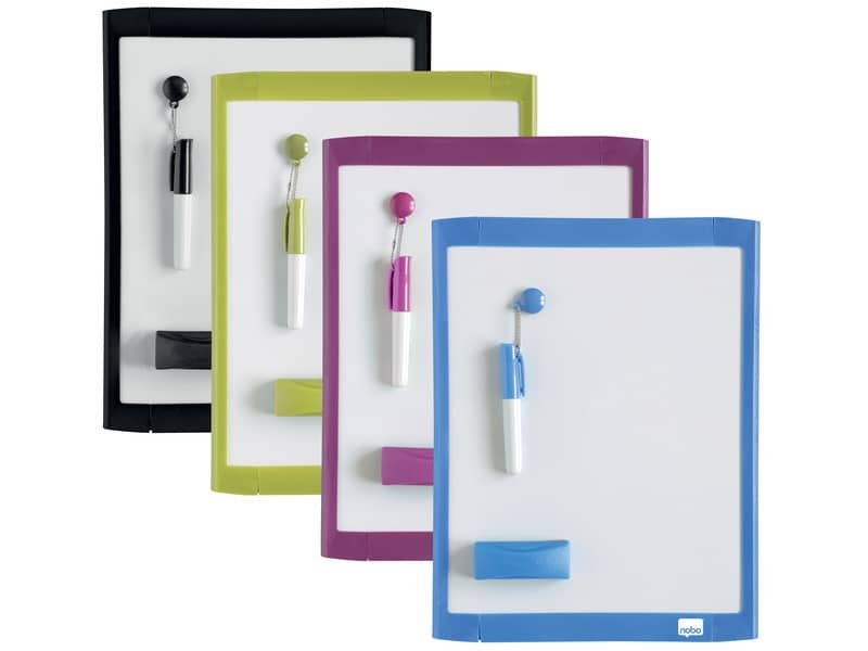 Lavagna magnetica cancellabile a secco Nobo 21,6×28 cm Nobo cornice colori assortiti – 1903816
