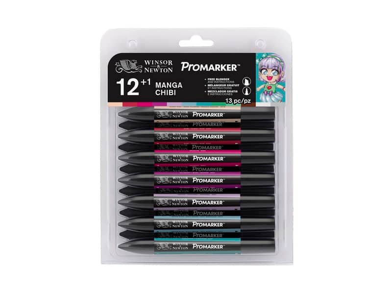 Pennarelli doppia punta Winsor&Newton 12 colori assortiti manga chibi – 0290141
