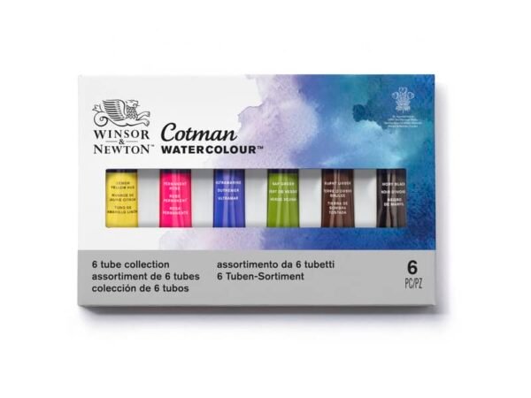 Acquarello fine Cotman in tubi da 8 ml - 6 colori assortiti - 0390635