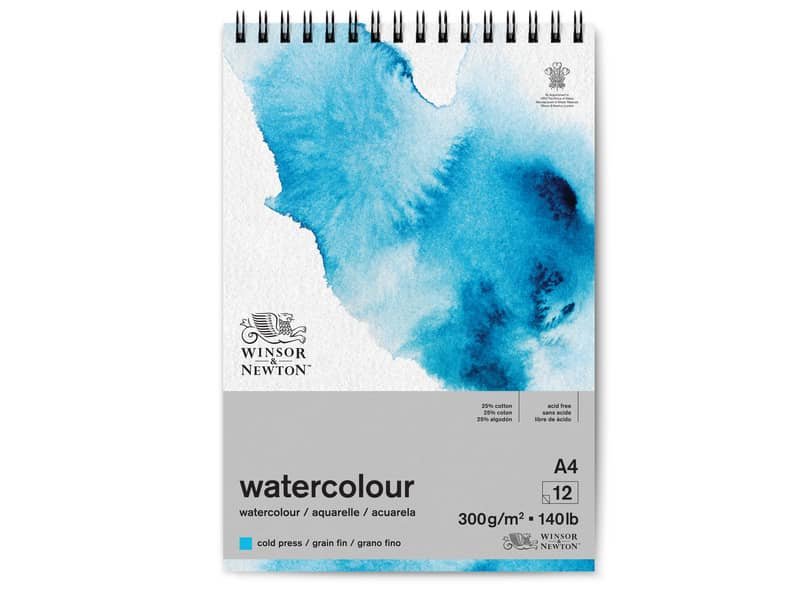 Blocco di carta per acquerello Winsor&Newton formato A4 300 gr – 12 fogli – 6662579
