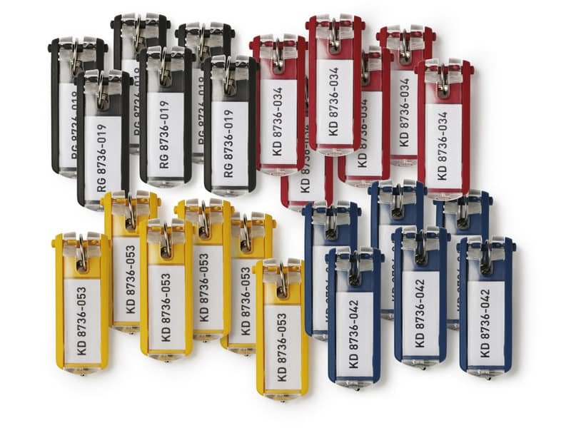 Portachiavi Durable Key Clip conf. 24 pz colori assortiti 1949-27
