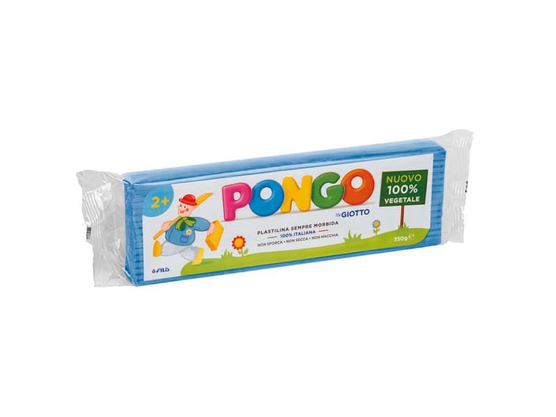 Panetto di plastilina 100% vegetale Pongo by Giotto 350 g azzurro – F603515