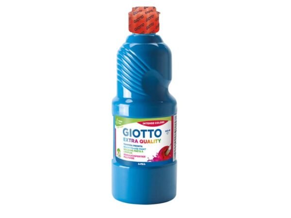 Tempera pronta Giotto Extra Quality in flacone 500 ml ciano - F53281500