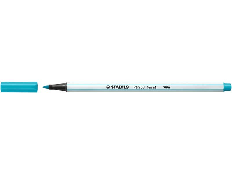 Pennarello Stabilo Pen 68 brush – punta a pennello – M 1 mm azzurro chiaro – 568/31