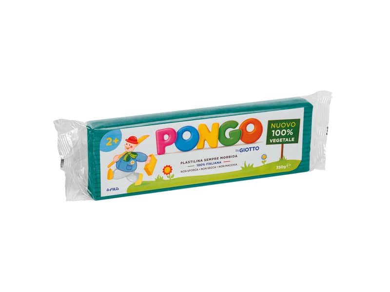 Panetto di plastilina 100% vegetale Pongo by Giotto 350 g verde smeraldo – F603516