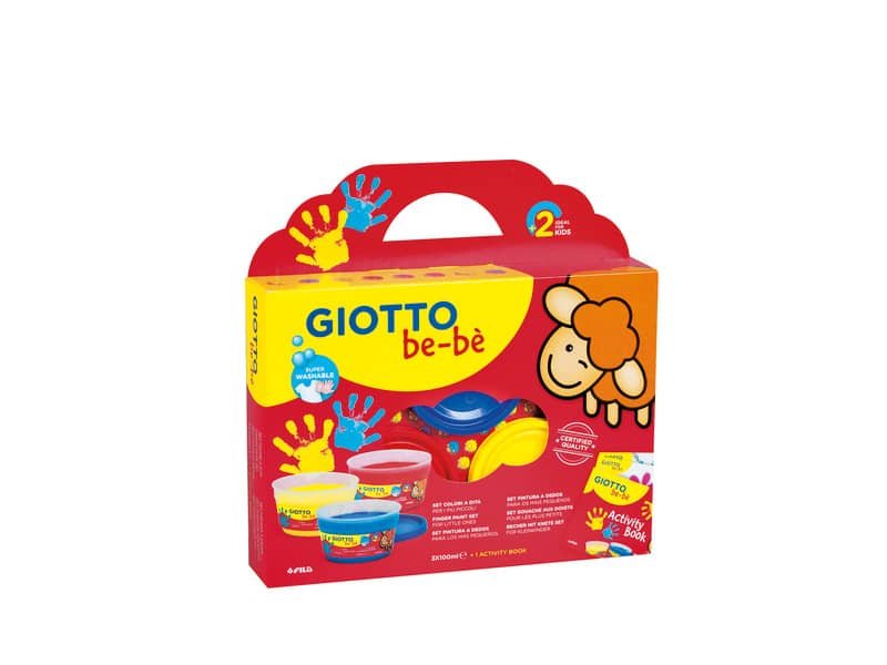 Colori a dita Giotto BebŠ conf. da 3×100 ml rosso, blu, giallo F460700