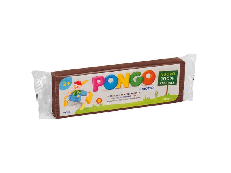 Panetto di plastilina 100% vegetale Pongo by Giotto 350 g marrone – F603506