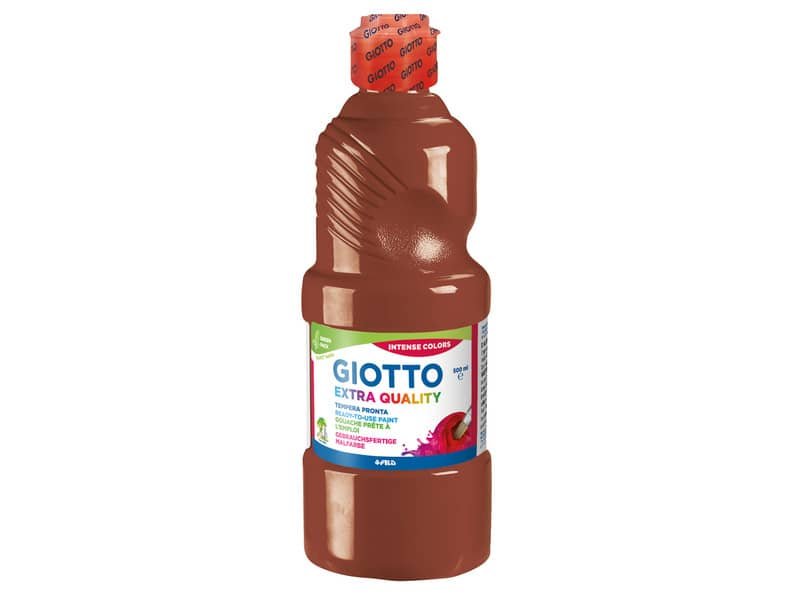 Tempera pronta Giotto Extra Quality in flacone 500 ml marrone – F532828