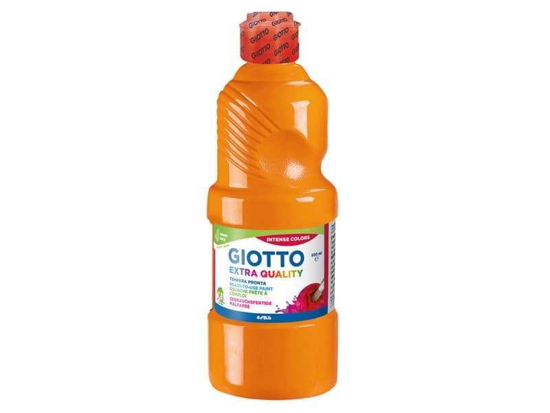 Tempera pronta Giotto Extra Quality in flacone 500 ml arancione – F53280500