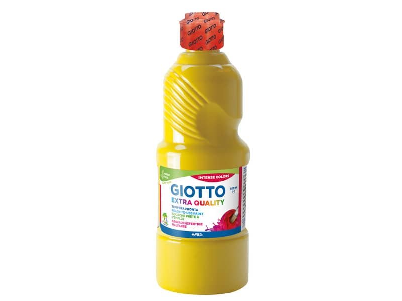 Tempera pronta Giotto Extra Quality in flacone 500 ml giallo scuro – F53280300