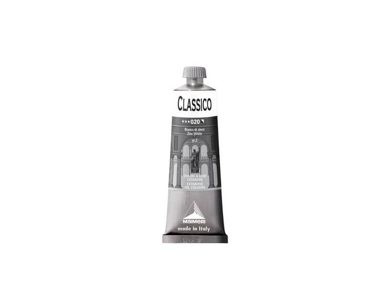 Colore a olio Maimeri extrafine in tubetto 60 ml bianco di zinco – M0306020