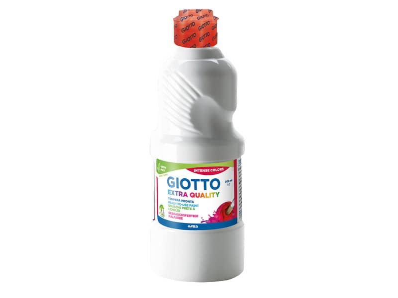 Tempera pronta Giotto Extra Quality in flacone 500 ml bianco – F532801