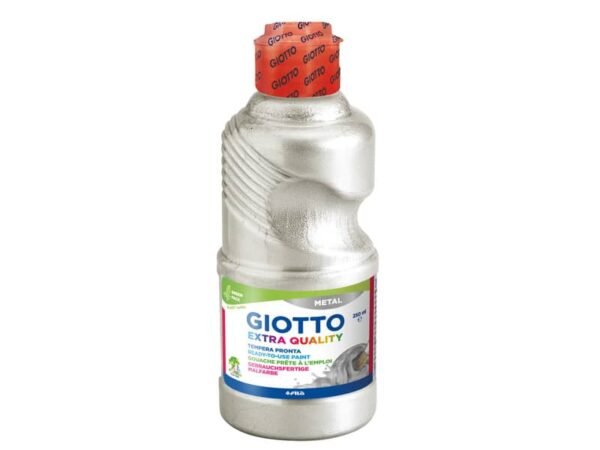 Tempera pronta Giotto metal in flacone 250 ml argento metallizzato - F53140200