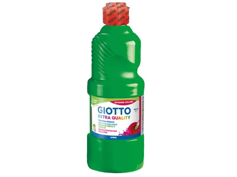 Tempera pronta Giotto Extra Quality in flacone 500 ml verde – F532812