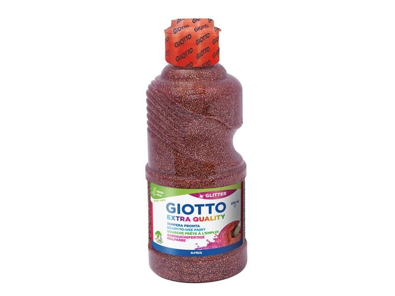 Tempera pronta Giotto glitter in flacone 250 ml bronzo glitterato – F53120700