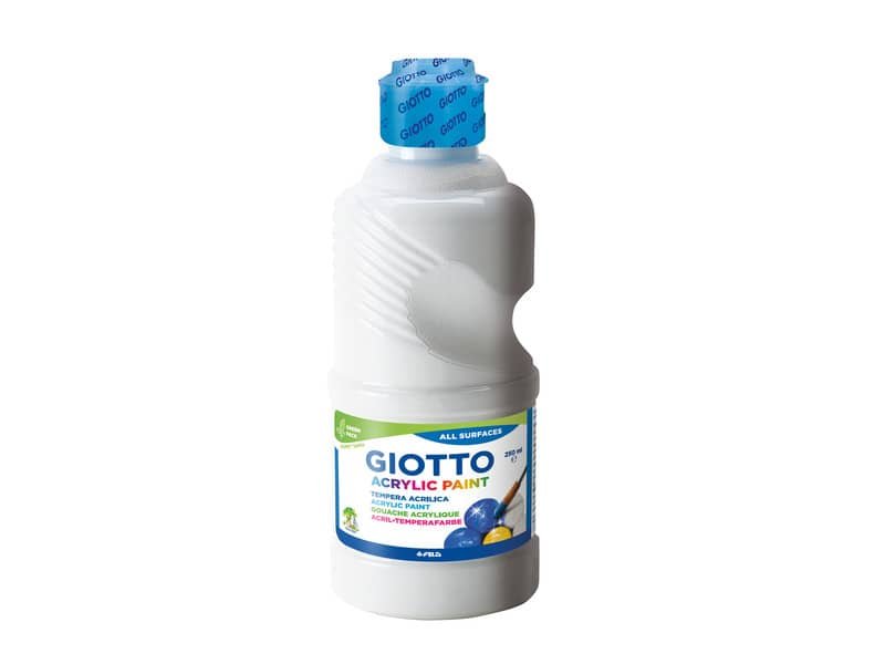 Tempera acrilica Giotto in flacone da 250 ml bianco F534001