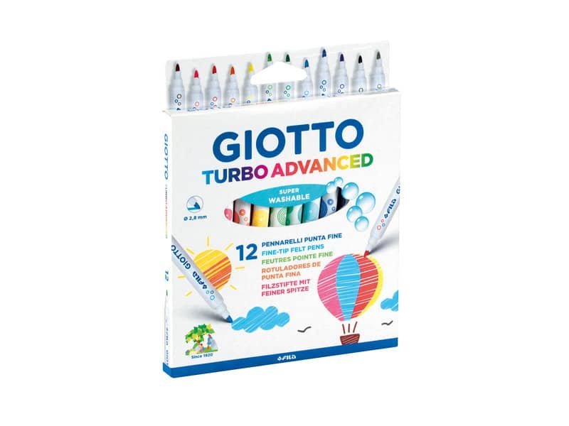 Pennarelli Giotto Turbo Advanced in conf. 12 colori assortiti F426000