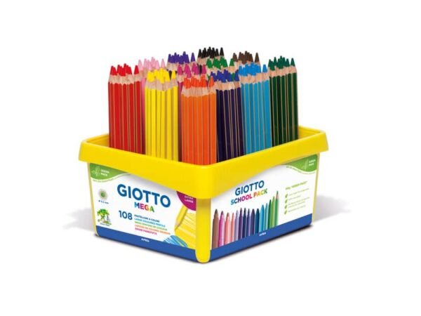 Matite colorate Giotto Mega in conf. 108 colori assortiti F523500