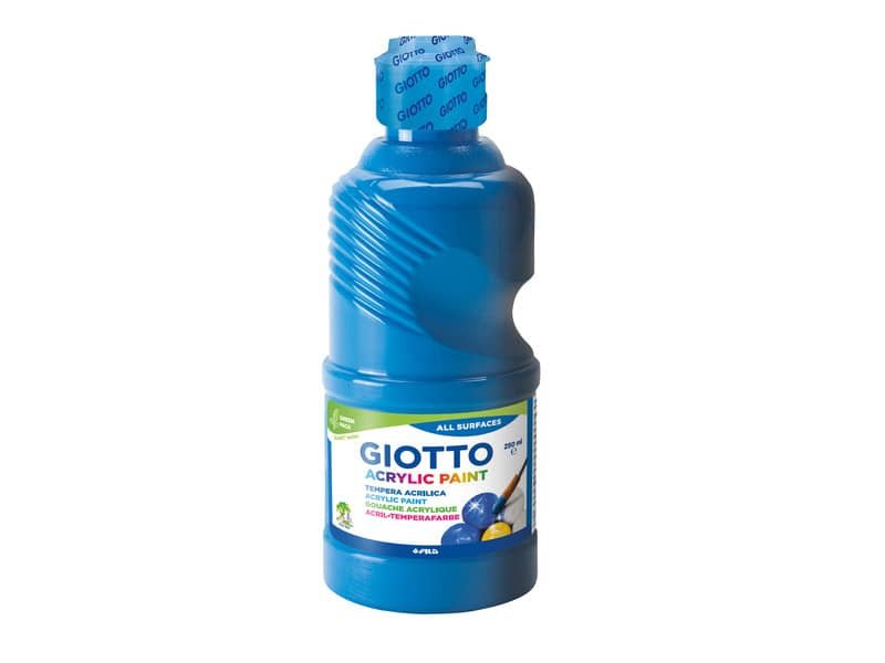 Tempera acrilica Giotto in flacone da 250 ml ciano F534015