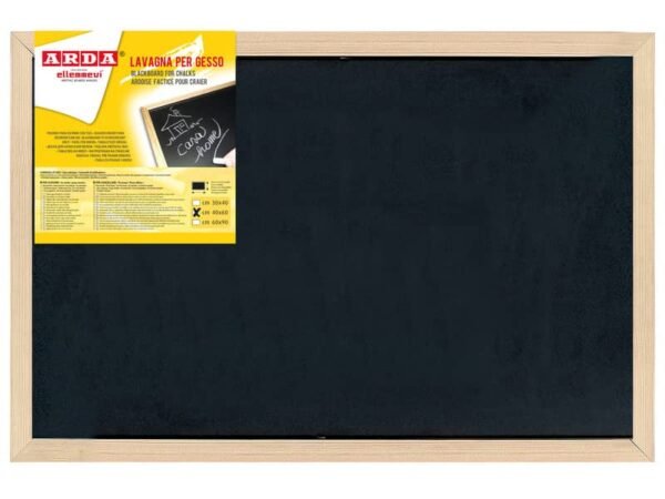 Lavagna in ardesia artificiale e cornice in legno Arda 40x60 cm - 872