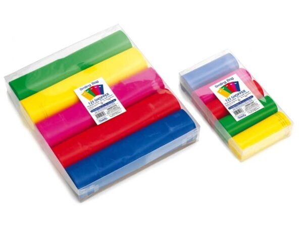 Buste Favorit Smiling Bag con manico e soffietto in PE sp. 60 ?m 14+3+3x32 cm in conf. 125 - 100501267