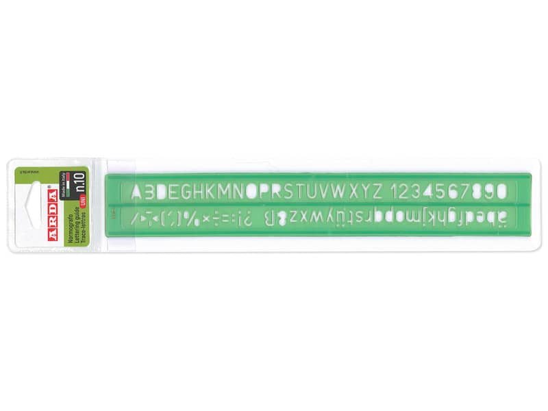 Normografo Arda H. caratteri 10 mm –  30010