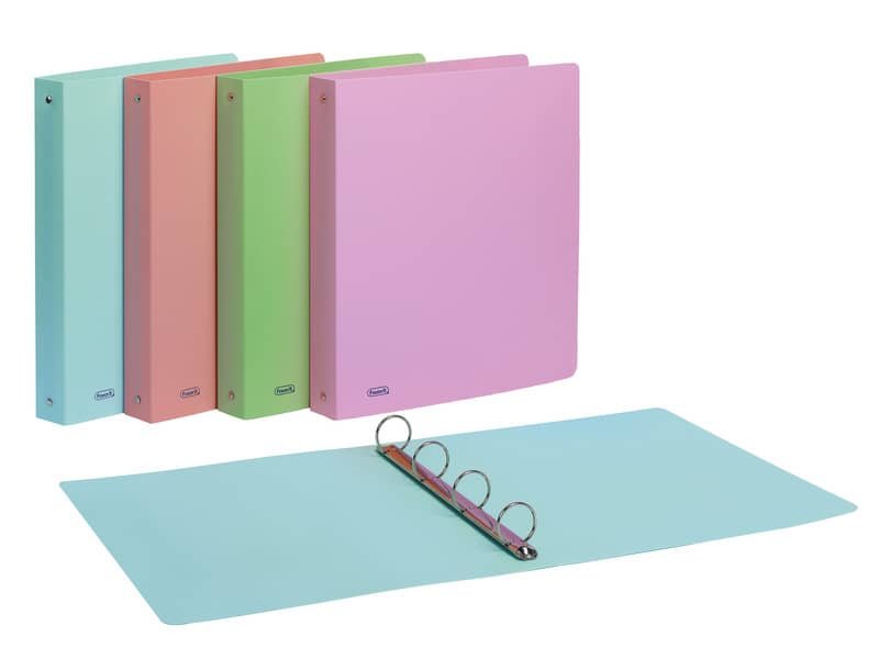Raccoglitori 4 anelli Favorit Pastel 22×30 cm colori assortiti conf. 10 diametro 30 mm – 400115585