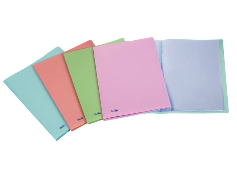 Portalistino Favorit Pastel liscio in PPL opaco 22×30 cm 40 buste interne fisse colori assortiti – 400115582
