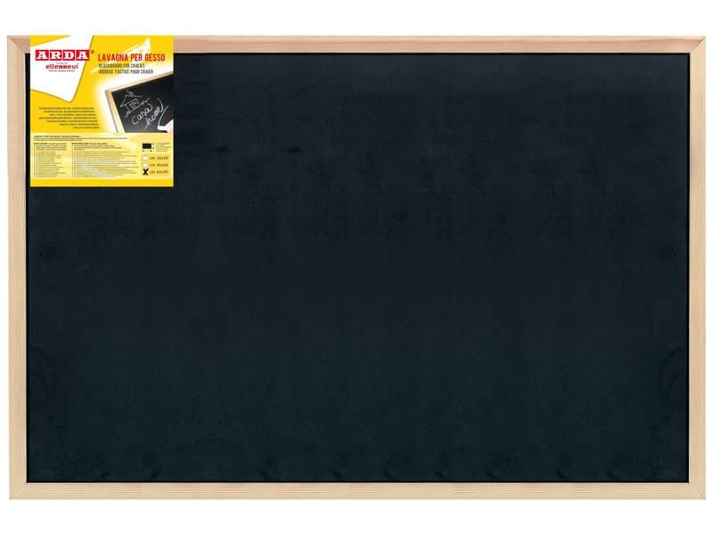 Lavagna in ardesia artificiale e cornice in legno Arda 60×90 cm – 878