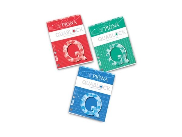 Quablock Pigna a 4 fori - 50 fogli A4 80 g/mq quadretti 5M - 0060977 5M