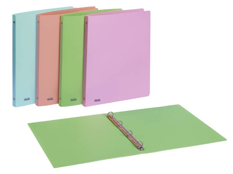 Raccoglitori 4 anelli Favorit Pastel 22×30 cm colori assortiti conf. 20 diametro 15 mm – 400115584