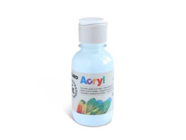 Colore acrilico Primo in bottiglia PET con tappo dosatore 125 ml azzurro cielo - 402TA125510
