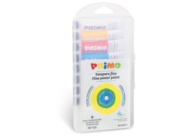 tempera in tubetto Primo 12 ml in conf. da 8 colori assortiti 441T8SP