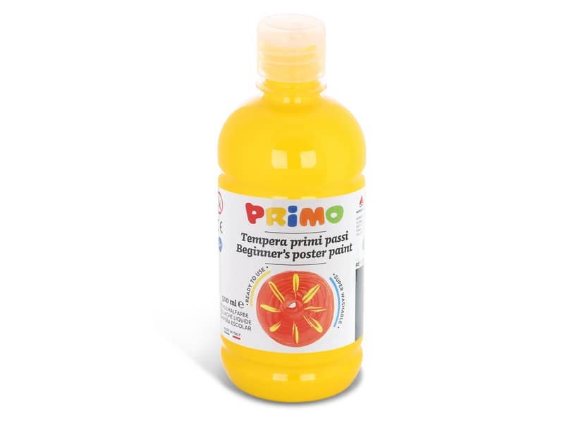 Tempera brillante in bottiglia in PET Primo Primi Passi 500 ml giallo 202BR500201