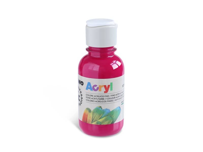 Colore acrilico Primo in bottiglia PET con tappo dosatore 125 ml magenta 402TA125301