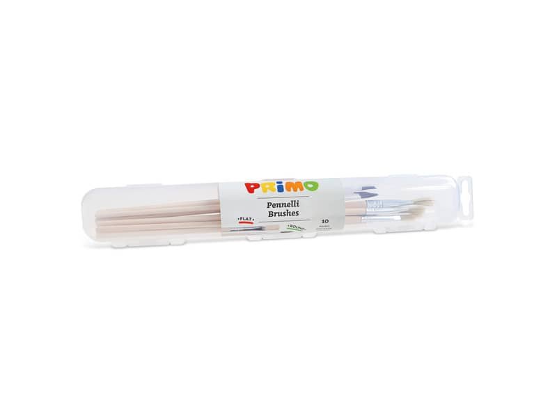 Set pennelli multiuso Primo in conf. da 10 punte assortite 1239PTQ10