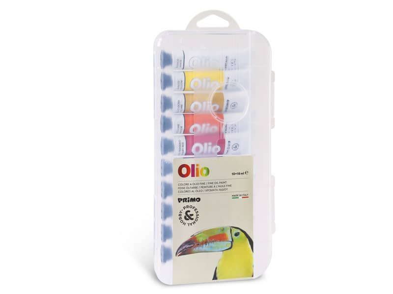 Colore a olio fine Primo in tubetto 18 ml – conf. da 10 colori assortiti 425TO10P