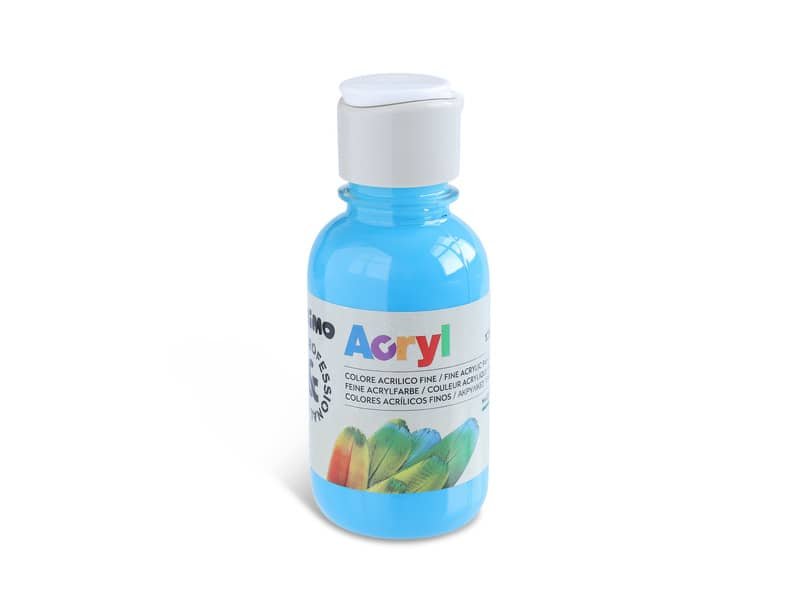 Colore acrilico Primo in bottiglia PET con tappo dosatore 125 ml ciano 402TA125501