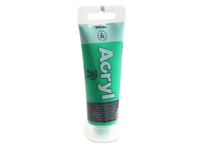 Colore acrilico Primo in tubetto in polietilene 75 ml verde brillante 420TA75610