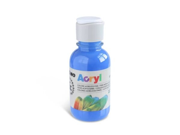 Colore acrilico Primo in bottiglia PET con tappo dosatore 125 ml blu cobalto - 402TA125540
