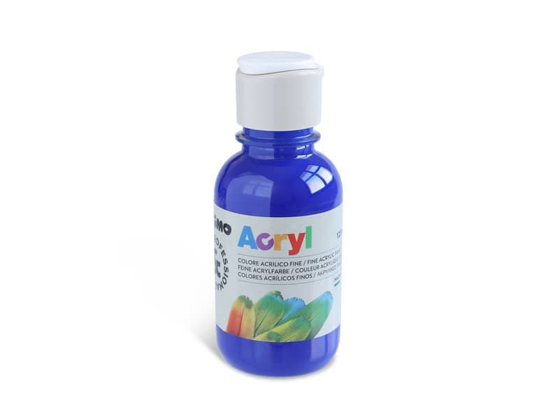 Colore acrilico Primo in bottiglia PET con tappo dosatore 125 ml blu oltremare – 402TA125500