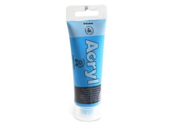 Colore acrilico Primo in tubetto in polietilene 75 ml ciano 420TA75501