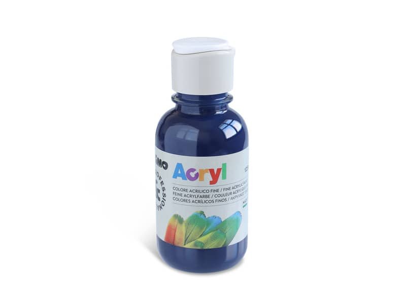 Colore acrilico Primo in bottiglia PET con tappo dosatore 125 ml blu notte 402TA125521