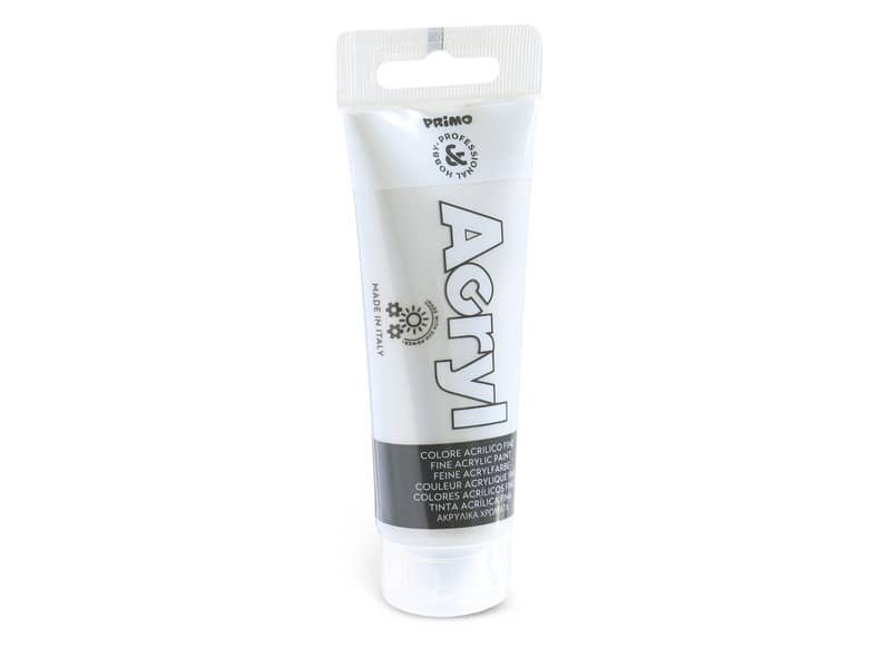 Colore acrilico Primo in tubetto in polietilene 75 ml argento 420TA75910